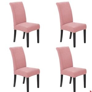 Pink Dining Chair Slip Covers.